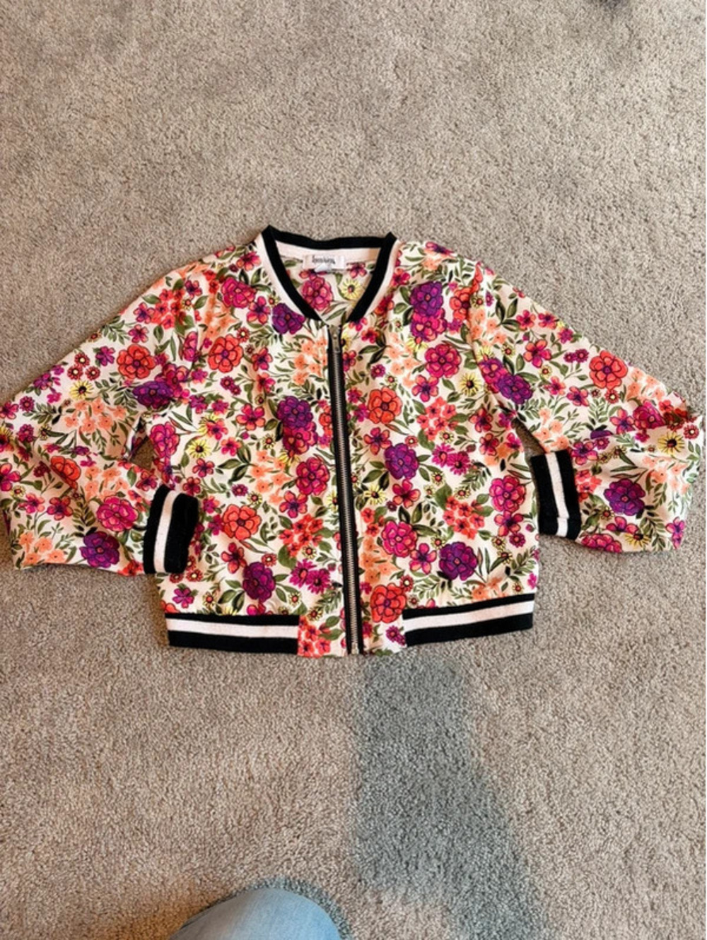 Speechless Kids Floral Bomber Jacket | Size 12